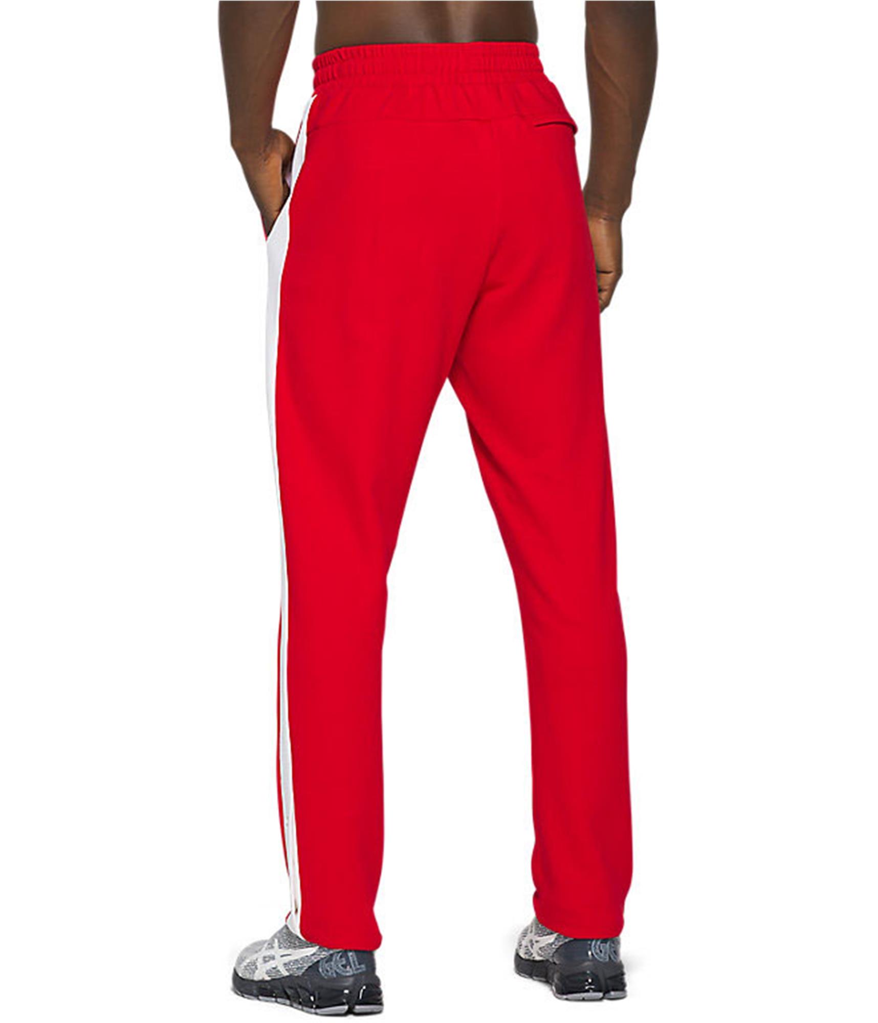 ASICS Mens Tokyo Warm Up Bottom Athletic Sweatpants, Red, X-Large