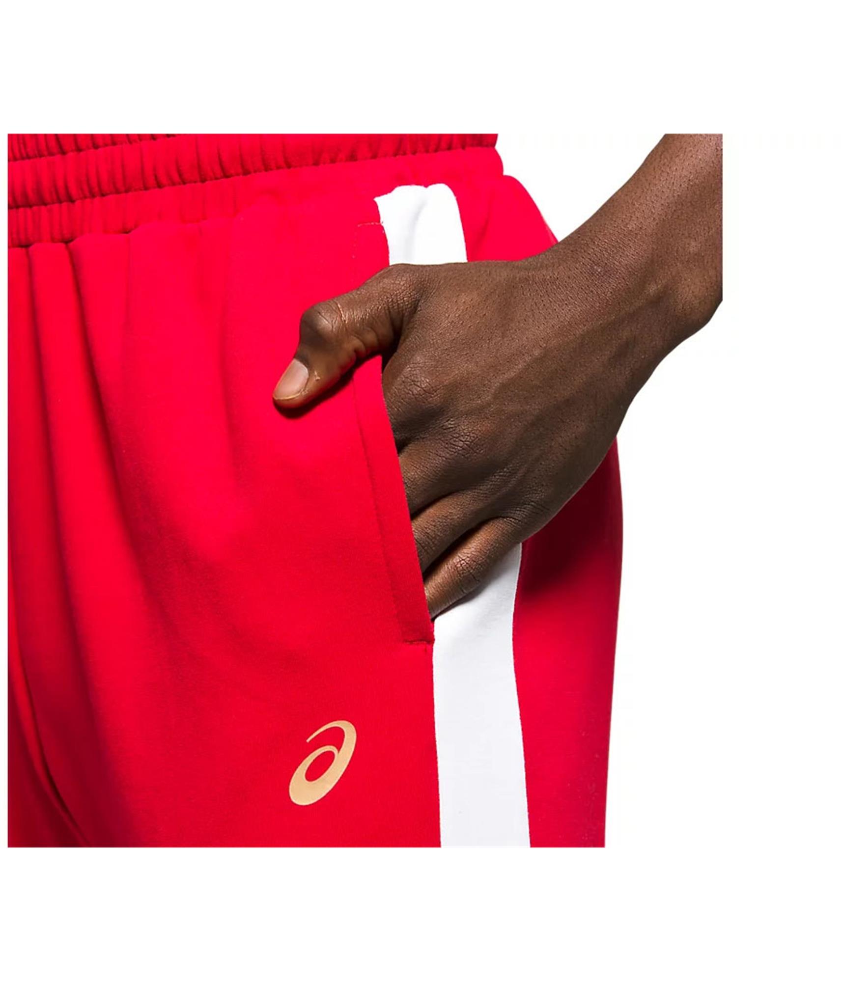 ASICS Mens Tokyo Warm Up Bottom Athletic Sweatpants, Red, X-Large